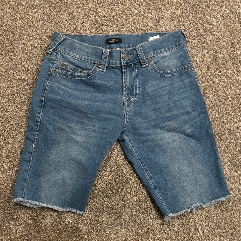 True Religion Classic Blue Denim Shorts